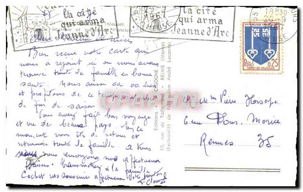 Castelo de Arc-en-Barrois — ruínas e capela — Éditions de Talleyrand - Verso