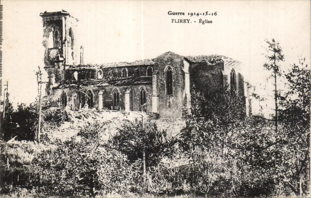Flirey - Igreja destruída - Reprodução proibida - Frente