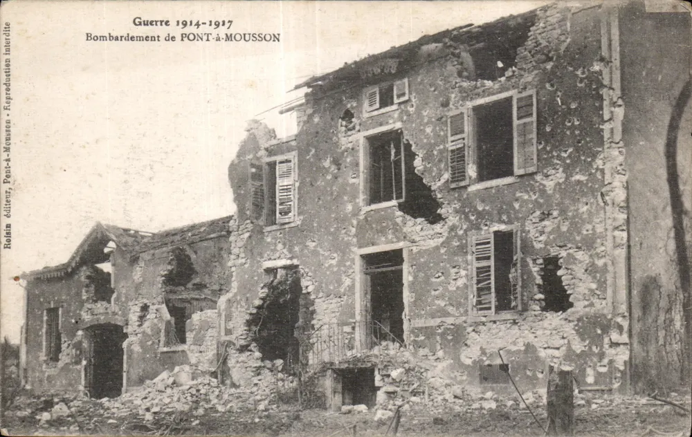 Bombardement von PONT-À-MOUSSON — Krieg 1914-1917 — Verlag Rolsin - Vorderseite