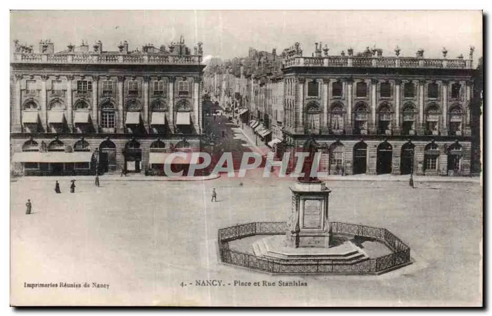 NANCY - Praça e Rua Stanislas — Impreunidas de Nancy, n°4 - Frente