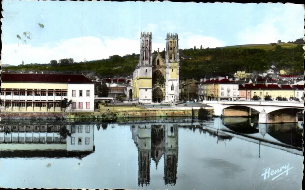 Pont-à-Mousson — Kirche Saint-Martin und das Kollegium — Éditions Henry - Vorderseite