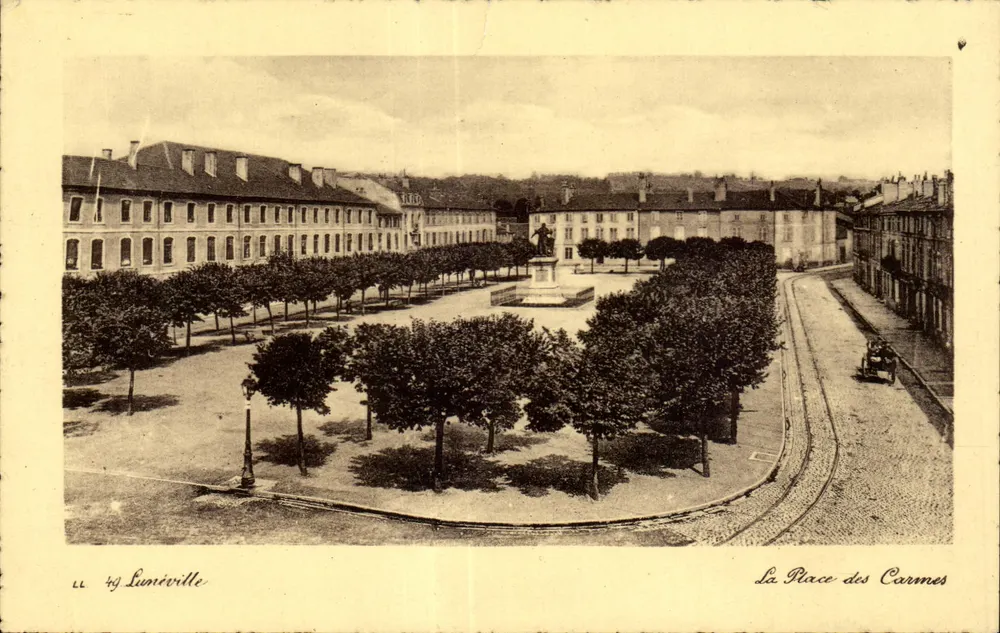 Lunéville — La Place des Carmes — éditeur LUNÉVILLE, n° 54 - Frente