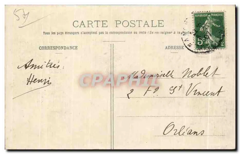 NANCY — Beeld van Generaal Drouot — Imprimeries Réunies, Nancy, n°45 - Achterkant