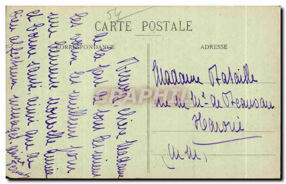 Lunéville - O Castelo — Editor E. Bastien, Lunéville, número de série não visível - Verso