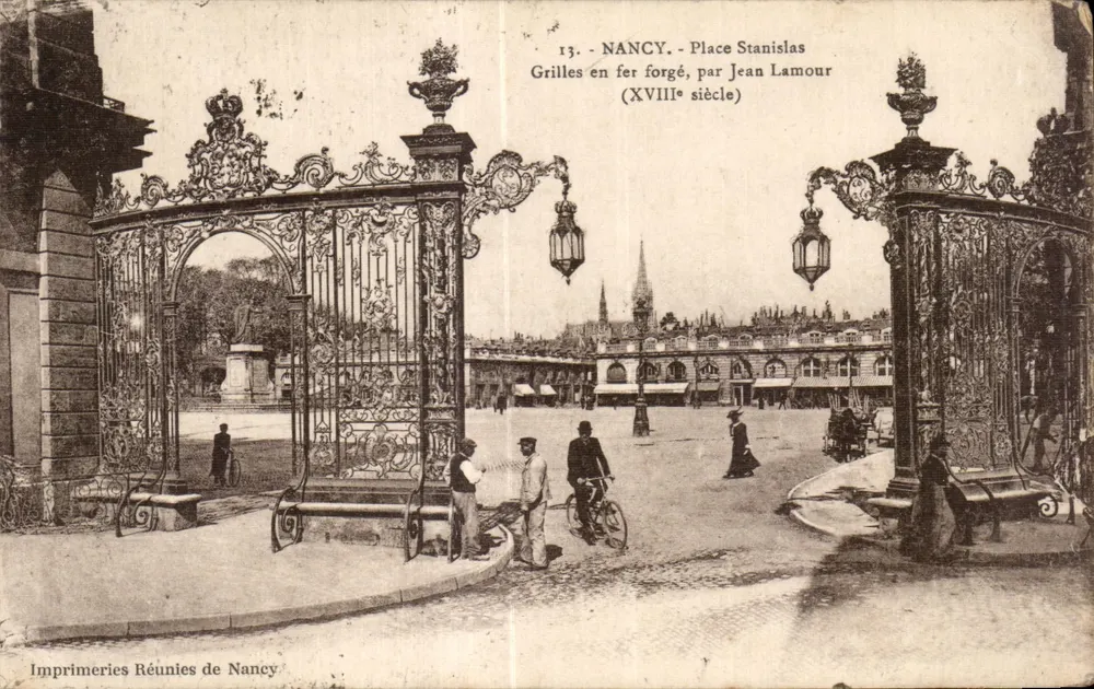 NANCY - Place Stanislas - Eisenwerk-Gitter, von Jean Lamour (18. Jahrhundert) - Vorderseite