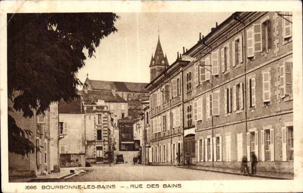 Bourbonne-les-Bains — Rue des Bains — uitgever Braun & Cie, n° 2686 - Voorkant