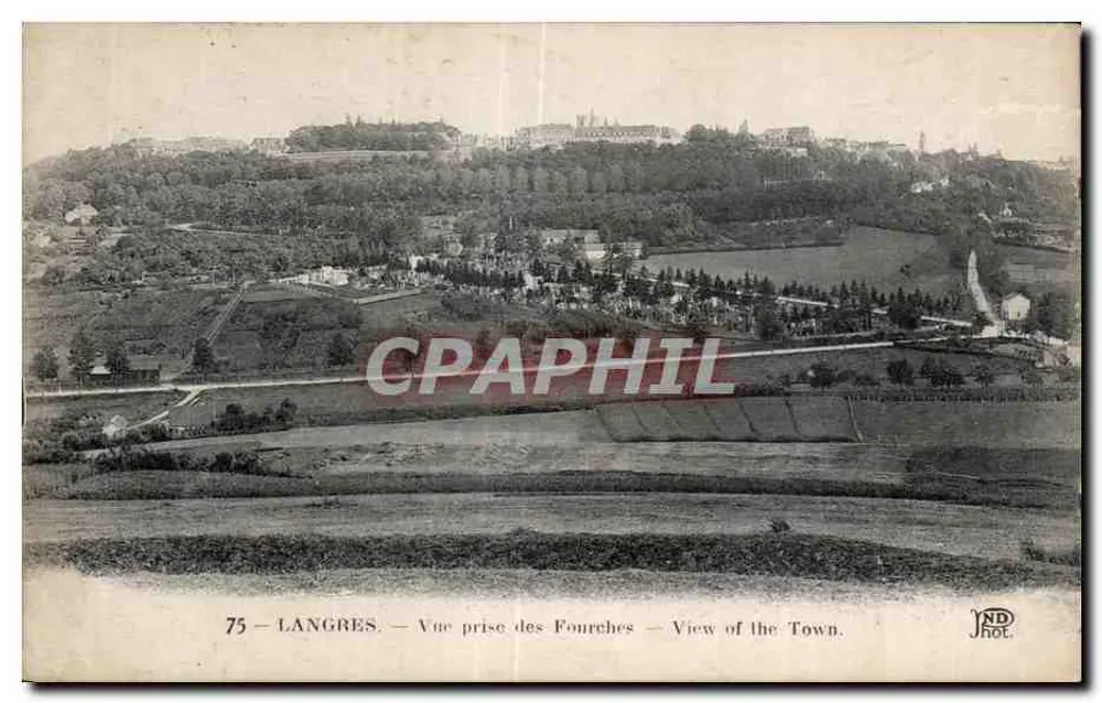 Langres — Blick von den Fourches — JND Hol. - Vorderseite