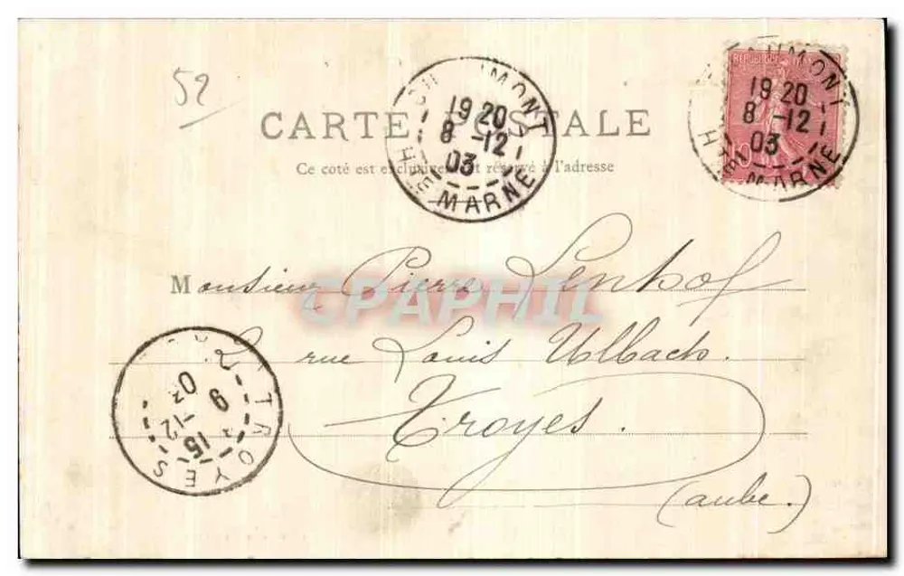 Tal der Marne-Choignes — Panoramablick — Verleger: Charles Roger, Chaumont - Rückseite