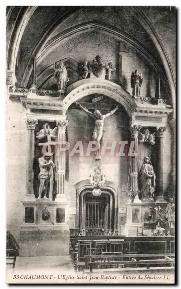 Chaumont - Die Kirche Saint-Jean-Baptiste - Eingang zum Sepulkrum - Vorderseite