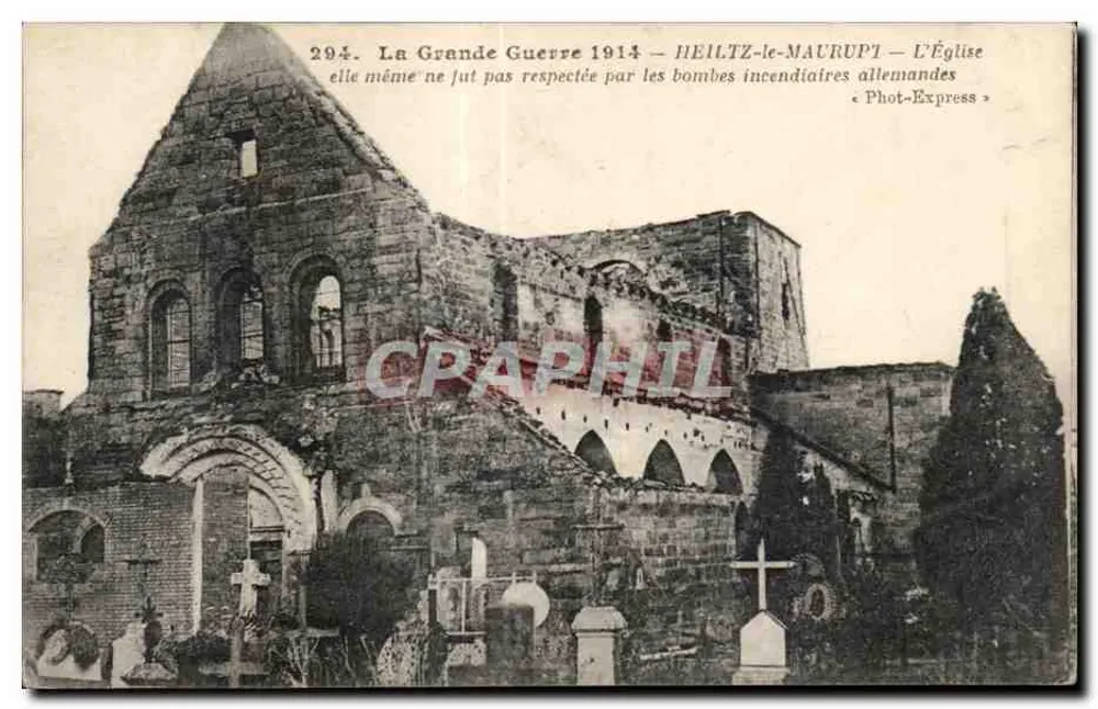 Neiltz-le-Mauropt — A Igreja destruída pelos bombardeios alemães — Phot-Express n°294 - Frente