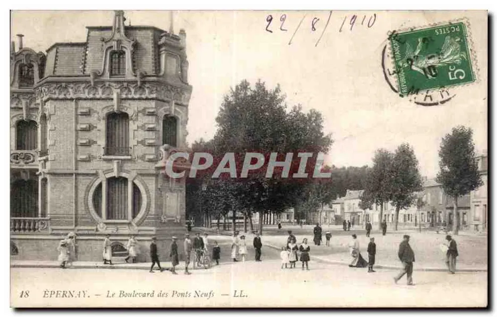 ÉPERNAY — O Boulevard dos Ponts Neufs — LL. n°18 - Frente