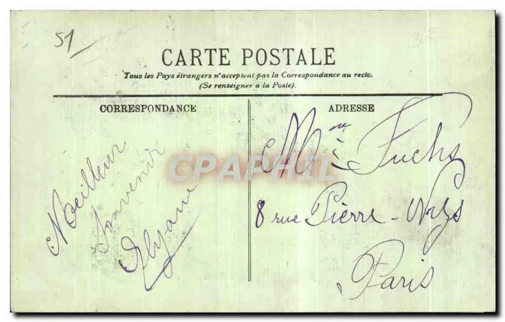 ÉPERNAY — O Boulevard dos Ponts Neufs — LL. n°18 - Verso