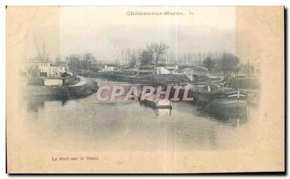 Châlons-sur-Marne, der Hafen am Kanal — n°51 - Vorderseite