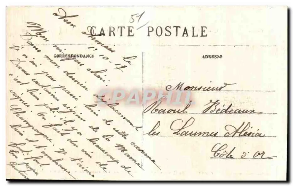 Ansicht des Cavalerie-Quartiers - Weinberge von Pierry, Moussy und Chavot — Épernay Illustré, Verlag Ém. Choques - Rückseite