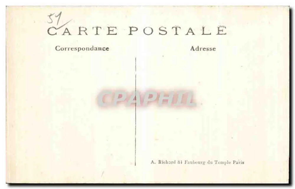 Chatillon-sur-Morin (Marne) — Ruínas após a Grande Guerra 1914-15 — A.R. Visé N° 472 - Verso