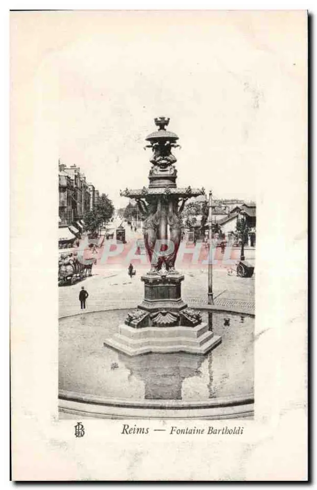 Reims — Fontaine Bartholdi — Editora Bartholdi, n° 51 - Frente