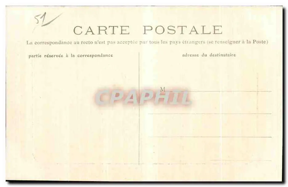 Reims — Fontaine Bartholdi — Editora Bartholdi, n° 51 - Verso