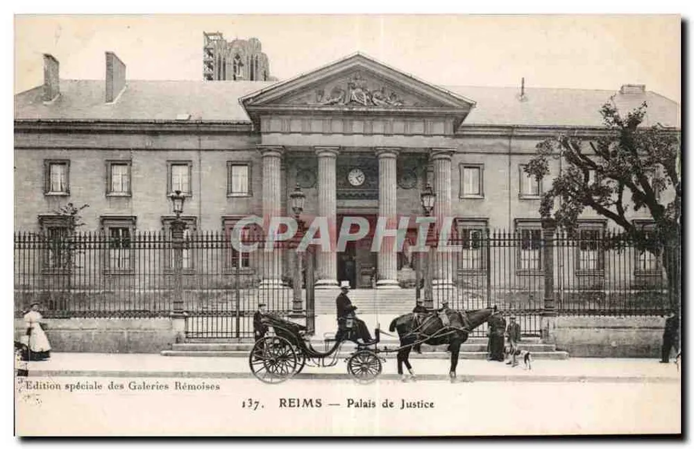 Reims — Palácio de Justiça — Edição especial das Galeries Rémoises n°137 - Frente