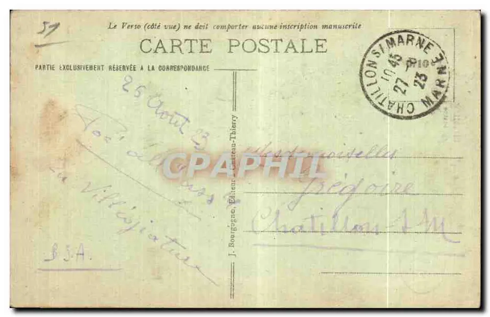 Chatillon-sur-Marne — Estatua del Papa Urbano II — Editor Wre Pienat - Reverso