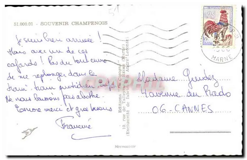 Champagne — Productieproces — Uitgaven "De Cigogne" - Achterkant