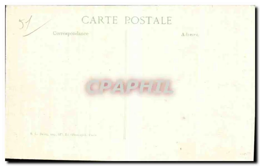 L'Epine, perto de Chalons-sur-Marne — destruição em 1914 — Editora BPD, 12ª Série - Verso