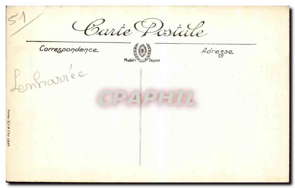 Schlacht an der Marne (6–13. Sept. 1914) — Angriff auf das Dorf Lennharec, besetzt von der preußischen Garde (Auszug aus 'En Plein Feu') — Vise Paris Nr. 14 - Rückseite