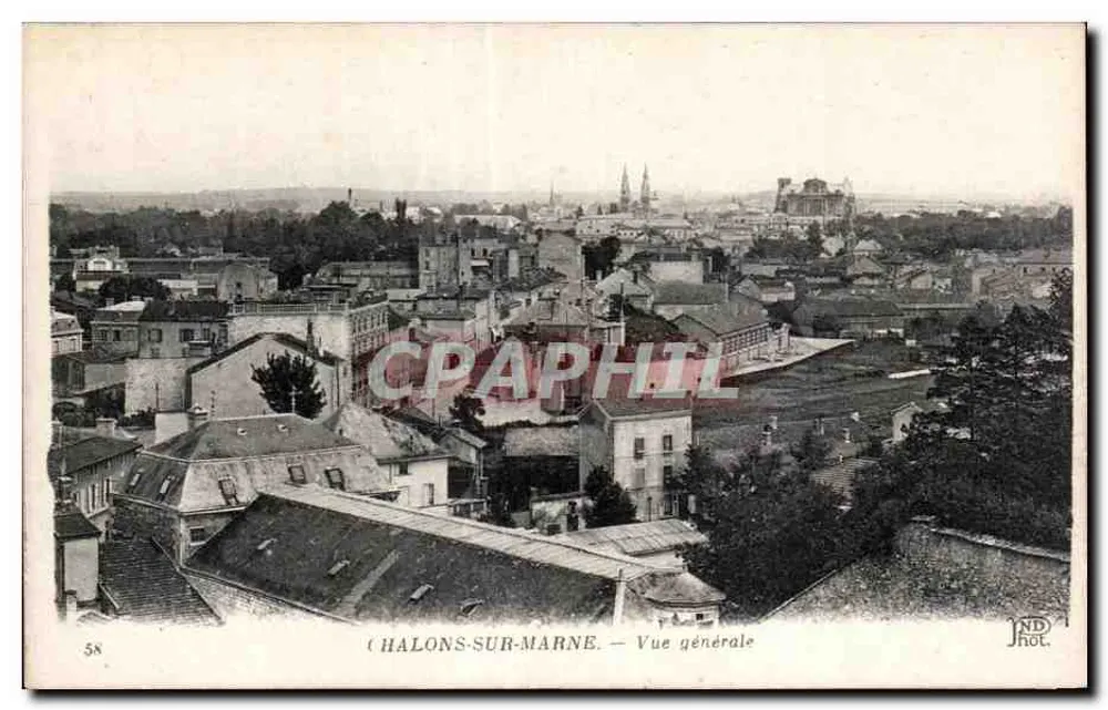Chalons-sur-Marne — Vista geral — ND Phot. - Frente
