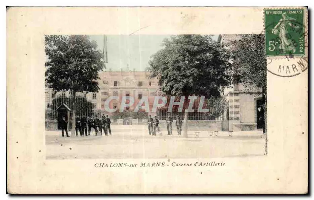 Chalons-sur-Marne - Artillerie-Kaserne — unbekannter Verlag, Seriennummer nicht sichtbar - Vorderseite