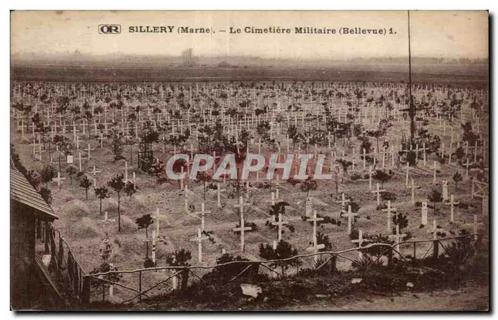Sillery (Marne) — Der Militärfriedhof (Bellevue) 1. - Vorderseite