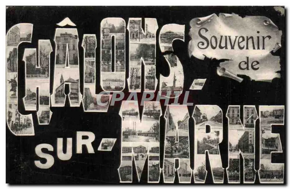 Châlons-sur-Marne — Lembrança de — editor desconhecido - Frente
