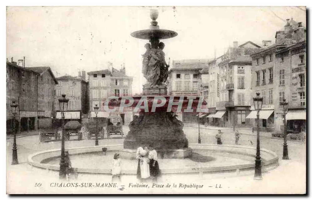 Châlons-sur-Marne — Fontaine de la République — L.L. n°59 - Vorderseite