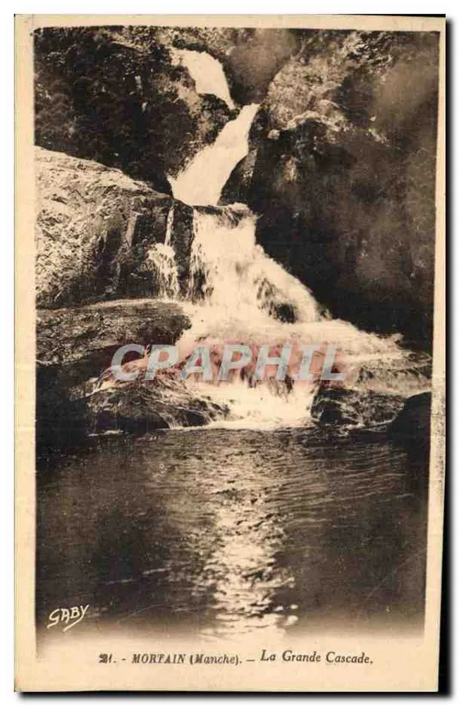 Mortain (Manche) — A Grande Cascata — Saby n°21 - Frente