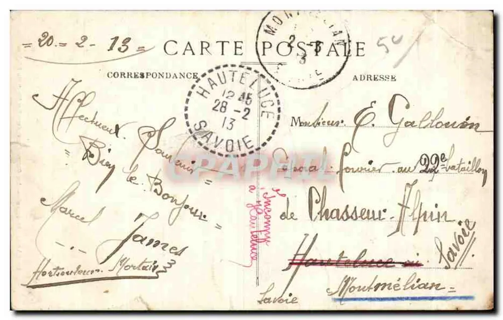 MORTAIN (Manche) — La Petite Cascade - Le Pont du Diable — éditeur anonyme - Verso