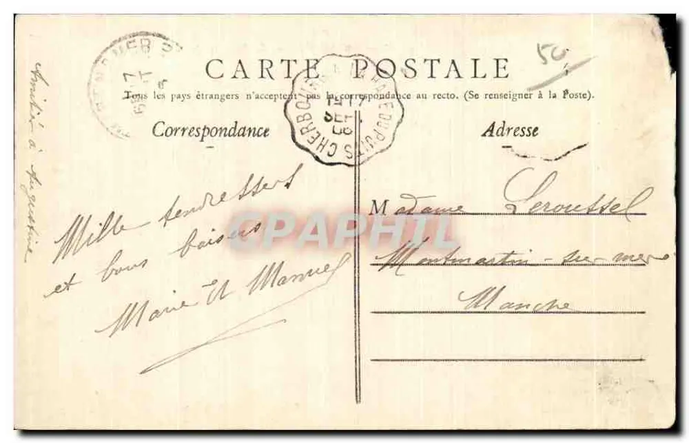 Cherbourg — Die Schlucht von Quincampoix — Sammlung P. B. Cherbourg - Rückseite