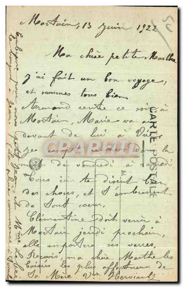 Mortain (Manche) — Die Rochers de Montjoye — Sorel, Verlag Rennes - Rückseite