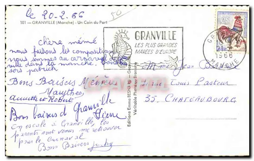 Granville — Um Canto do Porto — Éditions Emma Besnault - Verso