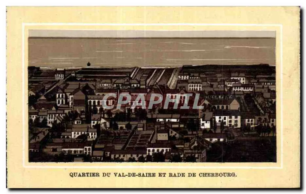 Quartier du Val-de-Saire e rade de Cherbourg — vista aérea — editor não visível - Frente