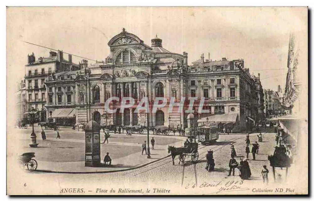 Angers — Place du Ralliement, das Theater — Collections ND Phot - Vorderseite