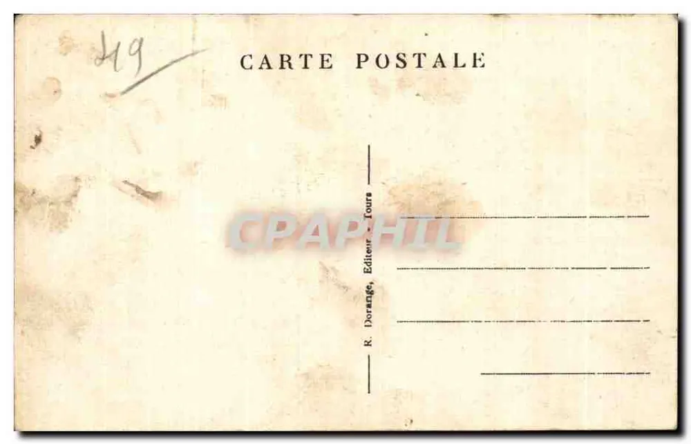 Brézé (M. et L.) — L'Église et le Monument (côté Est) — R. Dornage, Éditeur - Tours - Verso