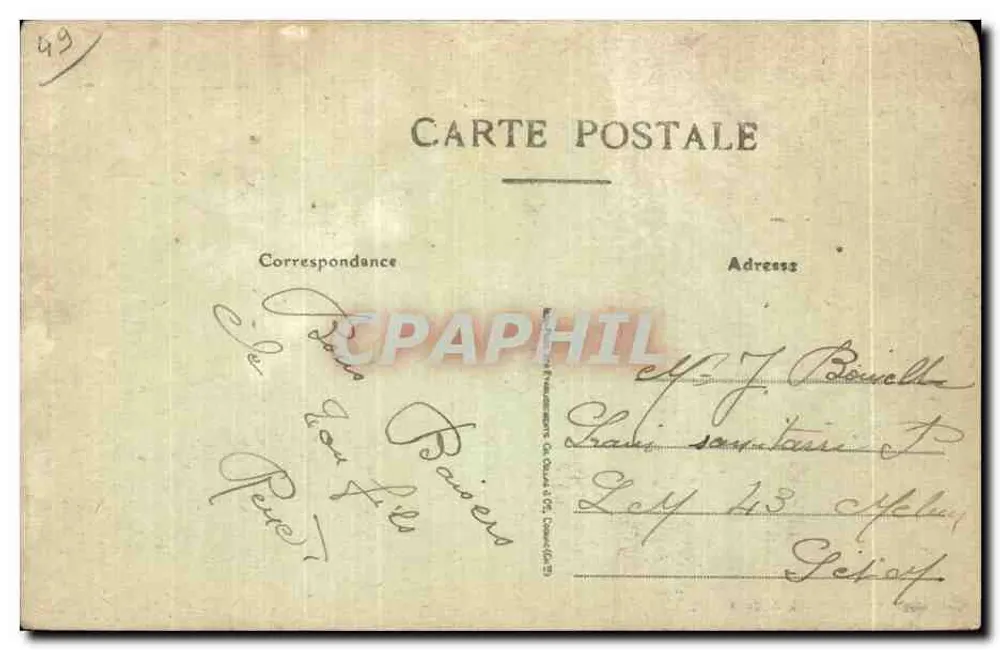 Angers — Bairro da Espanha — A. B. - Verso