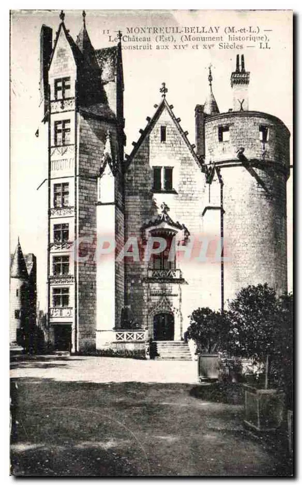 Montreuil-Bellay (M.-et-L.) — Il Castello (Monumento storico) — costruito nei XIV e XV secoli — LL - Recto