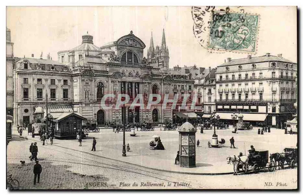 Angers — Place du Ralliement, das Theater — ND. Phot. - Vorderseite