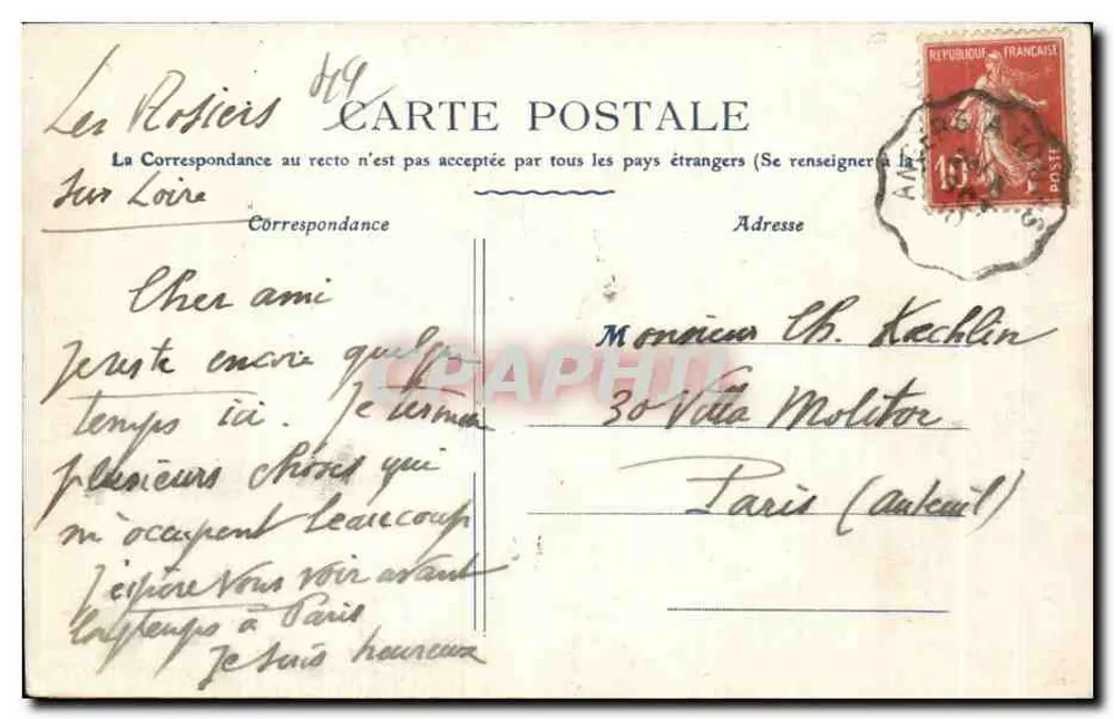 Gennnes - Vista geral — editor M. Séméen - Verso