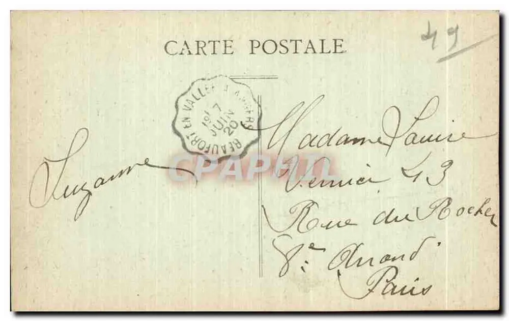 Angers — Postamtshotel und Hotel St-Julien — L. V., phot. - Rückseite