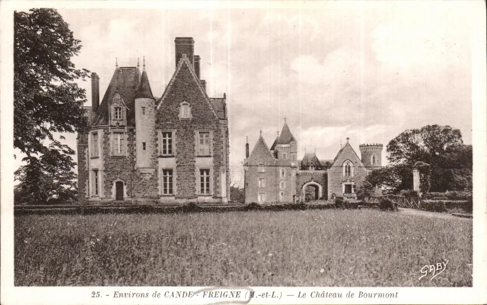 Environs de CANDE-FREIGNE (M.-et-L.) — O Castelo de Bourmont — SABY - Frente