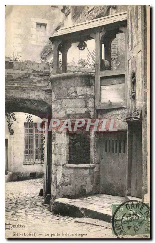 Gien (Loiret) — Der zweistöckige Brunnen — L. Lenormand Orléans - Vorderseite