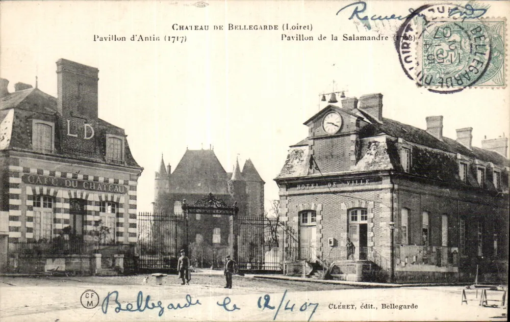 Schloss Bellegarde (Loiret) — Pavillon Antin (1717) und Pavillon der Salamander (1742) — Cléret, Verlag, Bellegarde - Vorderseite
