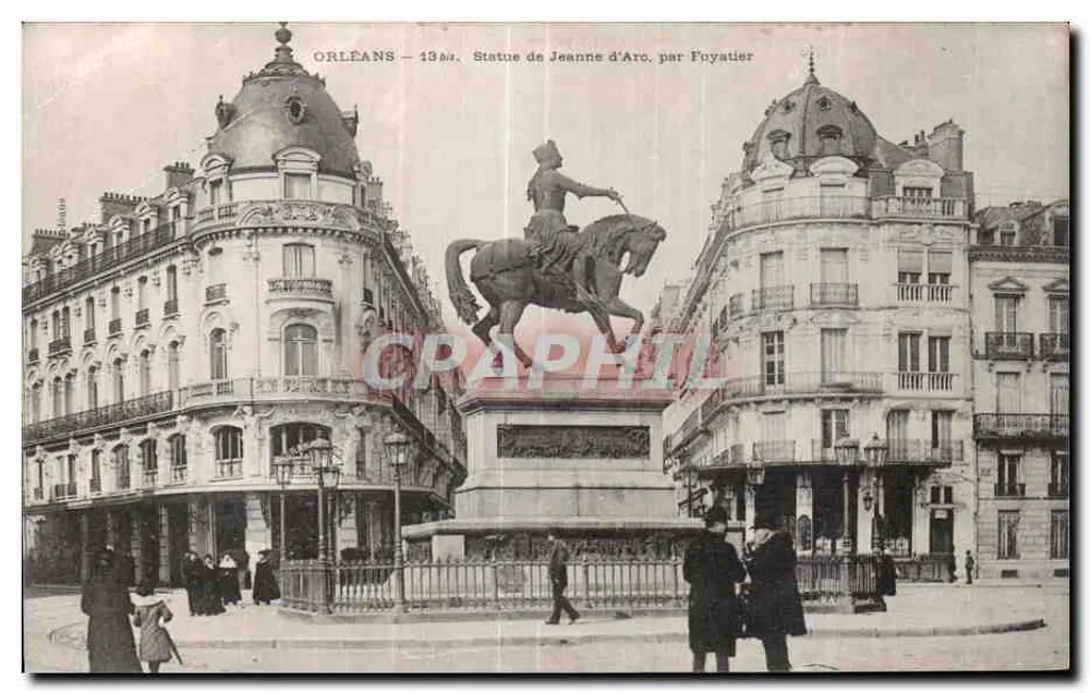 Orléans — Statue von Jeanne d'Arc von Foyatier — anonymer Verlag - Vorderseite