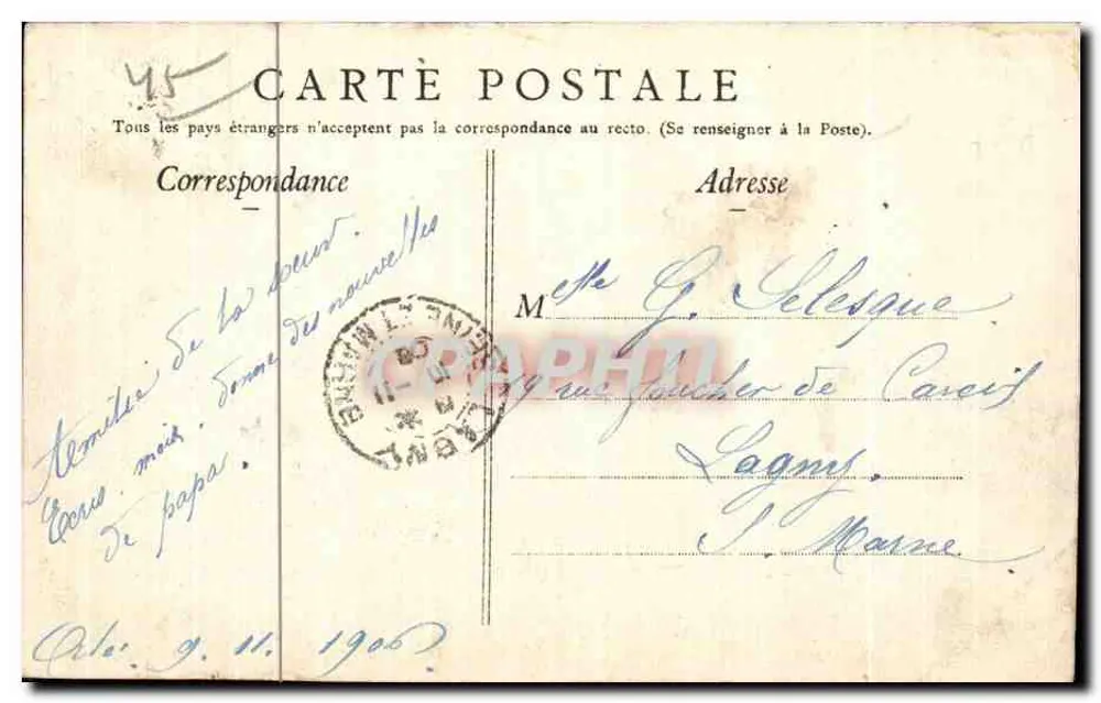 Orléans — O Mail — Galeries Charnacé - Verso