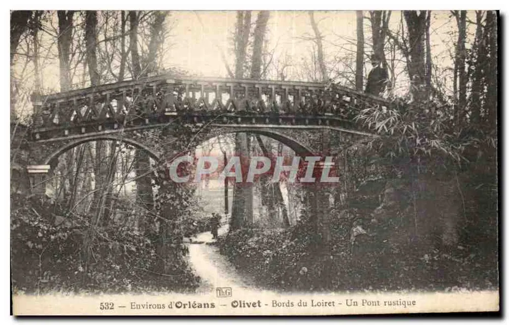 Olivet - Ufer des Loiret - Ein rustikaler Brücke — Verlag L.G., Nr. 532 - Vorderseite